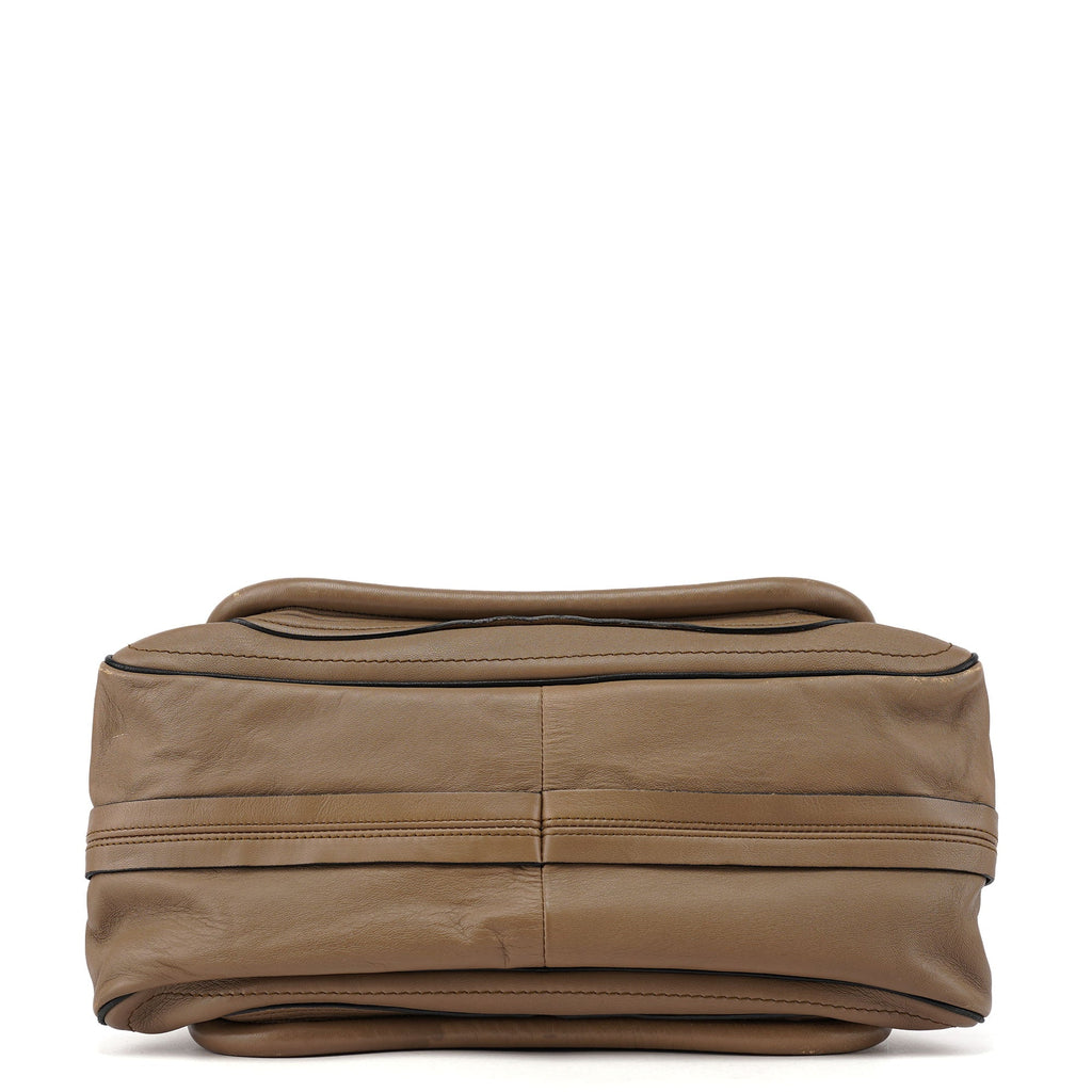 Beige Black Leather Paraty 2-Way Shoulder Bag