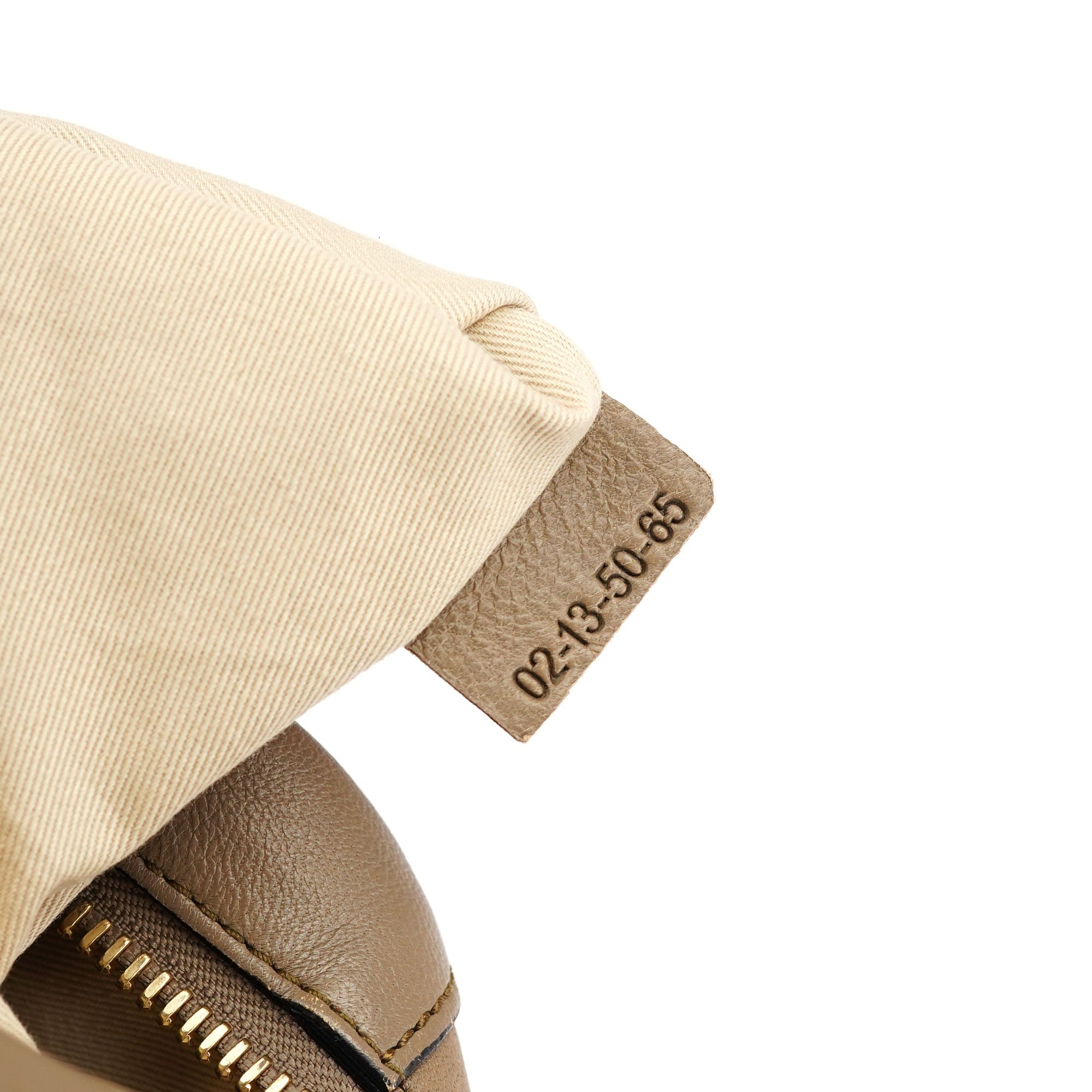 Beige Black Leather Paraty 2-Way Shoulder Bag
