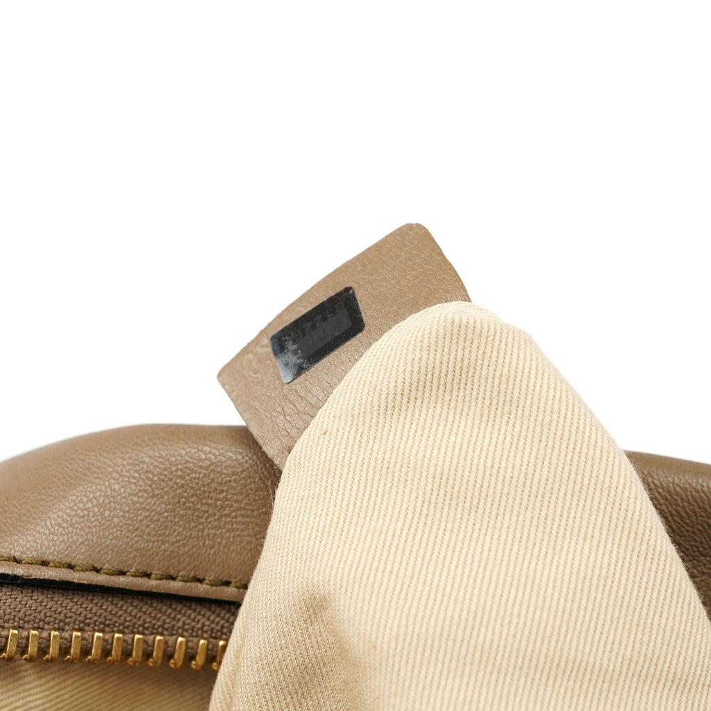 Beige Black Leather Paraty 2-Way Shoulder Bag