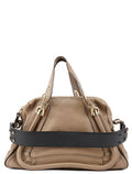 Beige Black Leather Paraty 2-Way Shoulder Bag