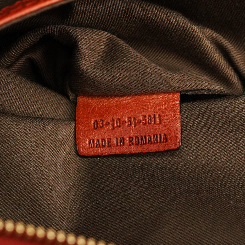 Beige Brown Canvas Leather Tote Bag