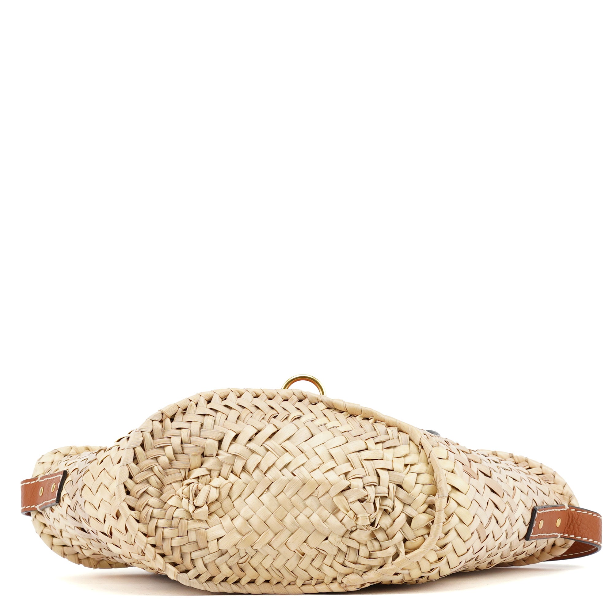 Beige Brown Marcie Basket Crossbody Bag