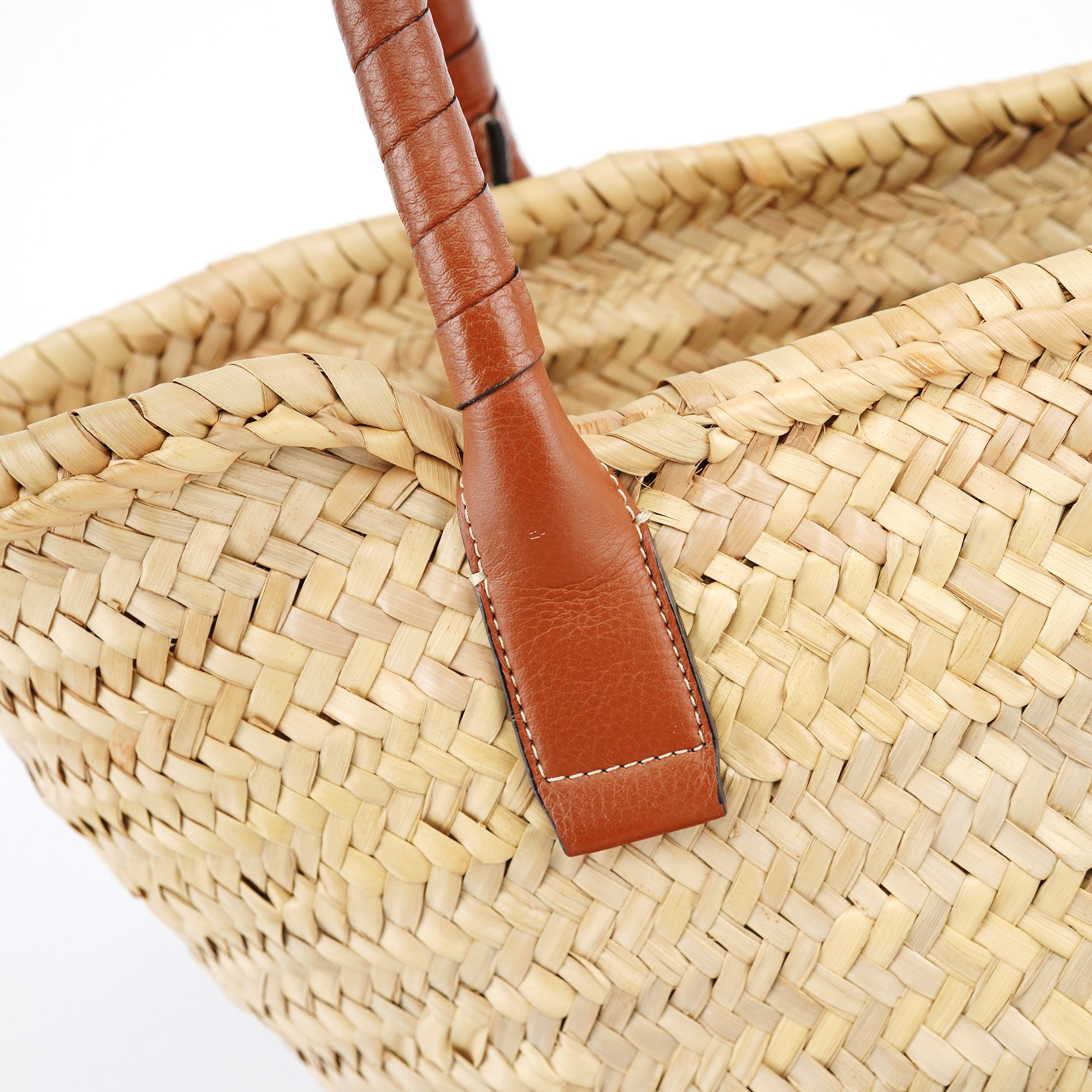 Beige Brown Raffia Marcie Tote Bag