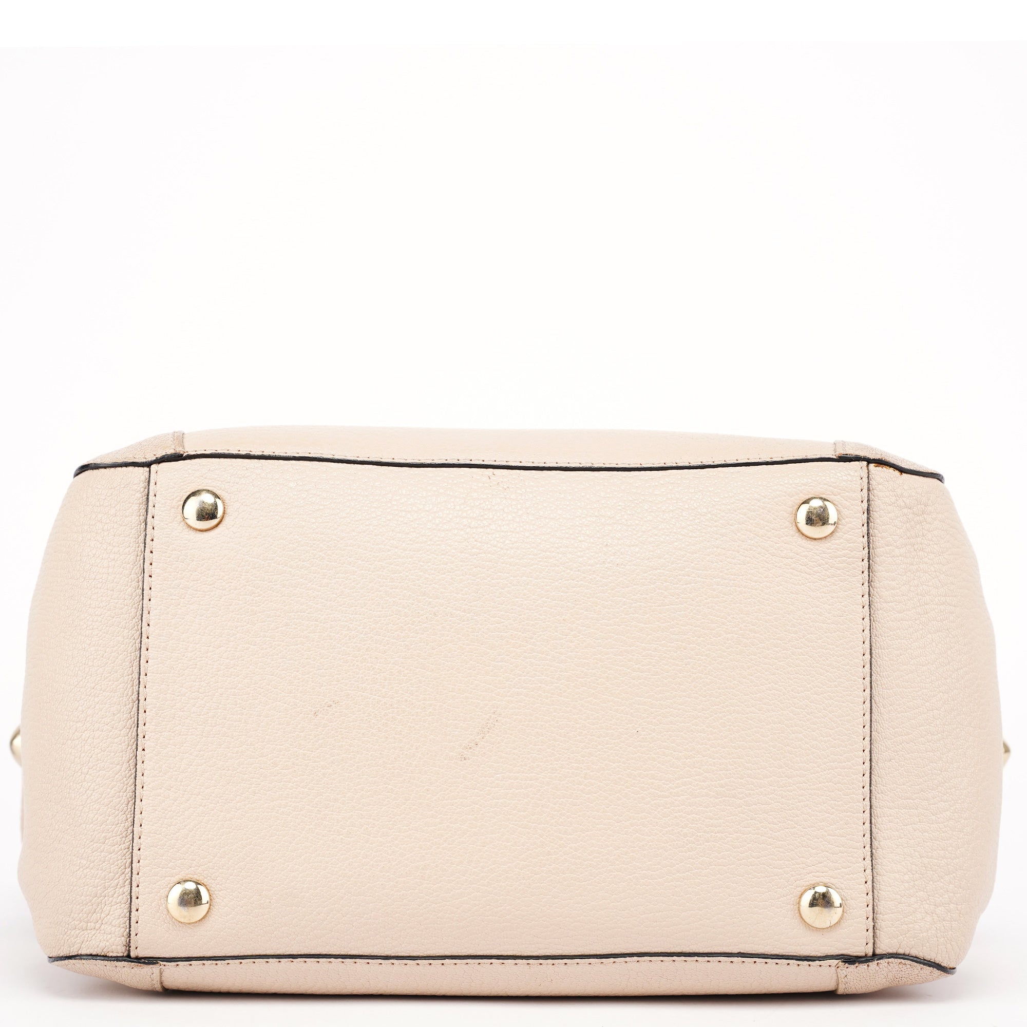 Beige Calfskin 2-Way Tote Bag