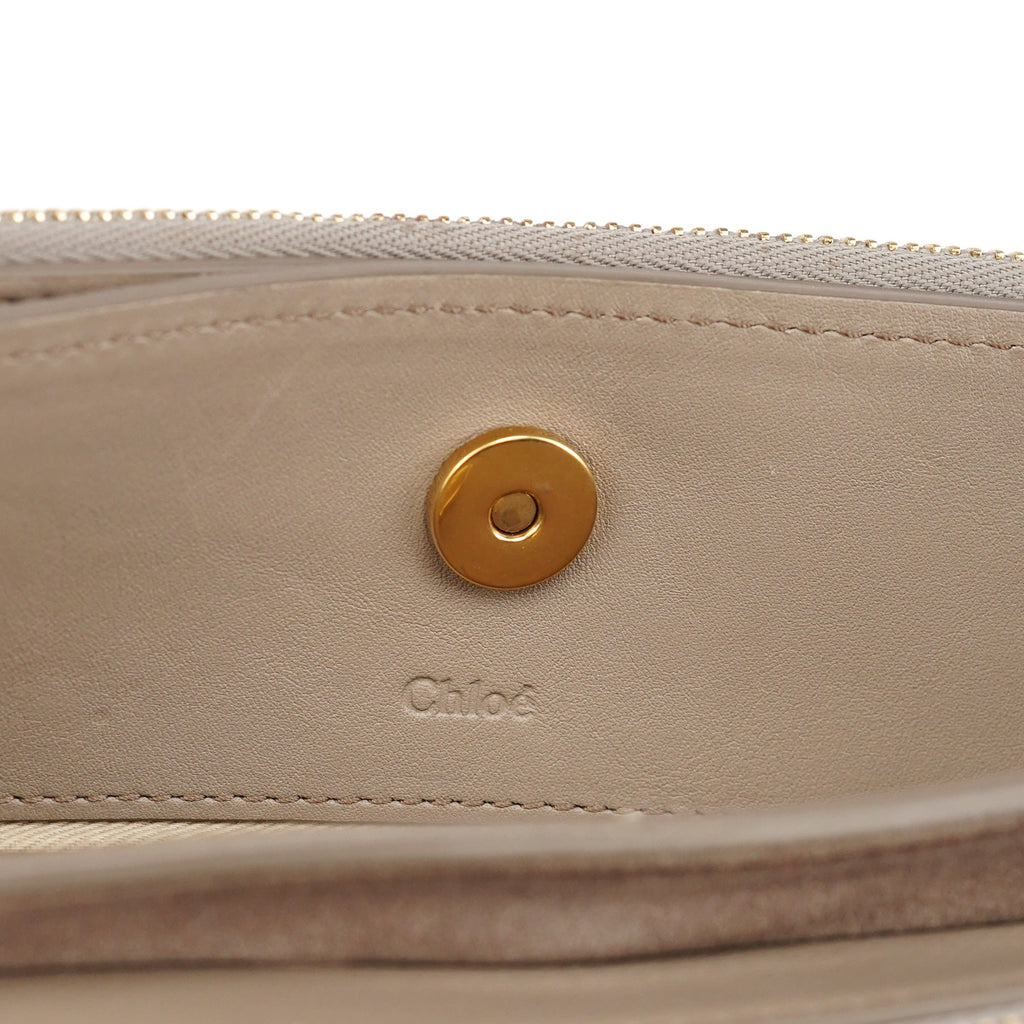 Beige Calfskin Crossbody Bag