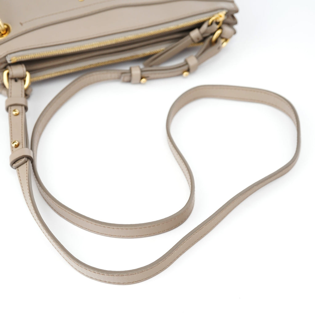 Beige Calfskin Crossbody Bag