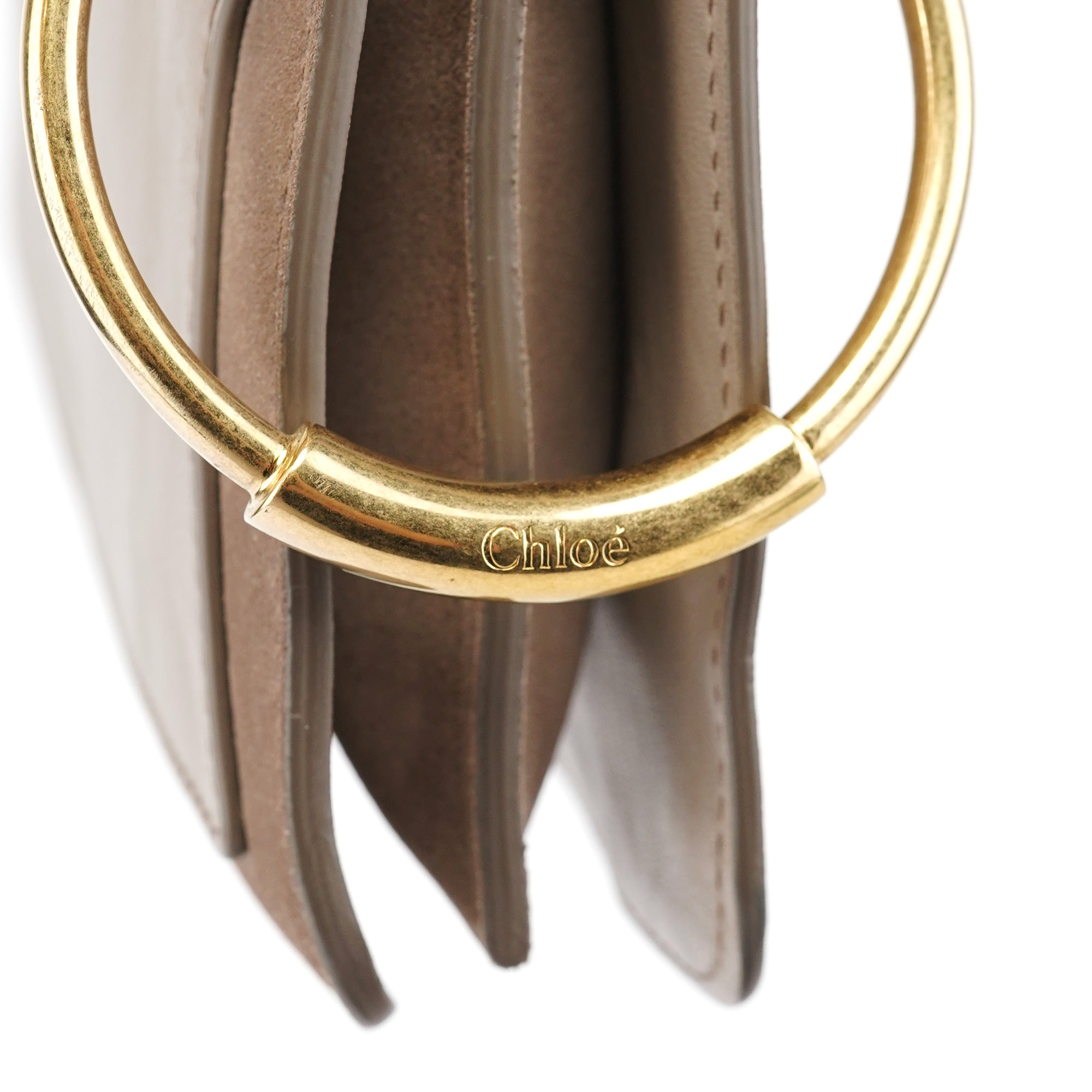 Beige Calfskin Crossbody Bag