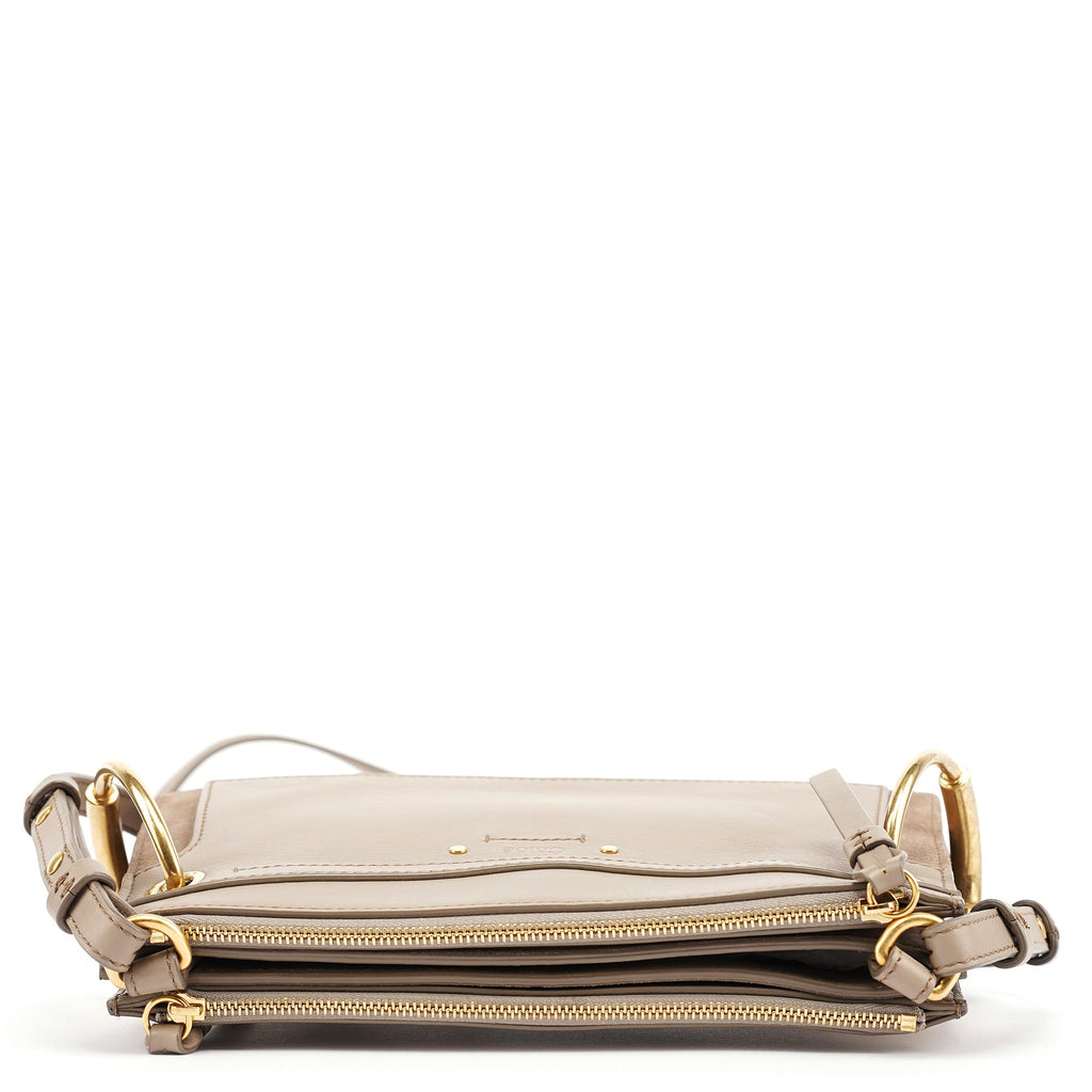 Beige Calfskin Crossbody Bag