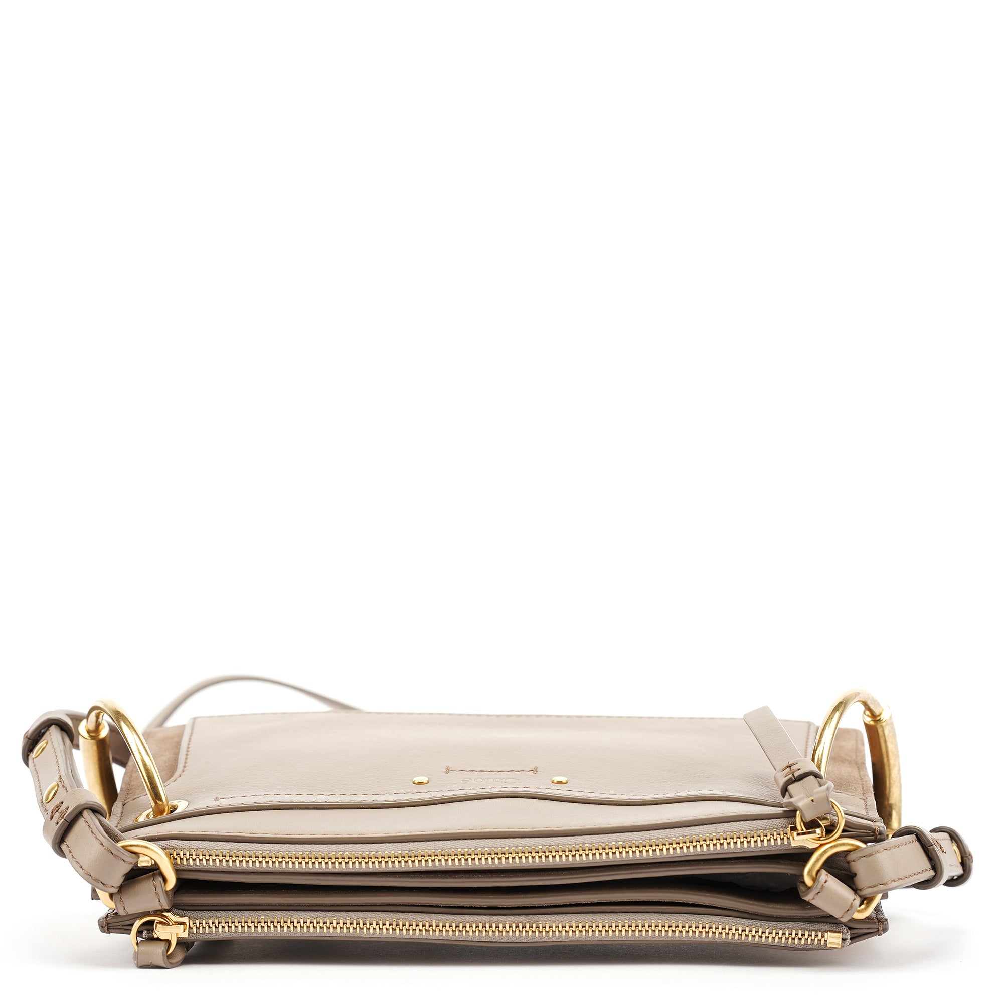 Beige Calfskin Crossbody Bag