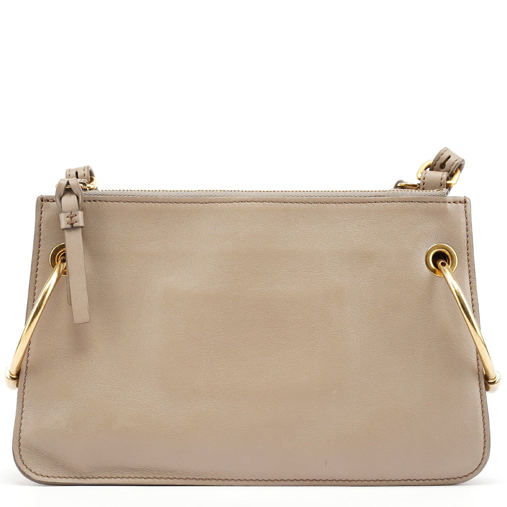 Beige Calfskin Crossbody Bag