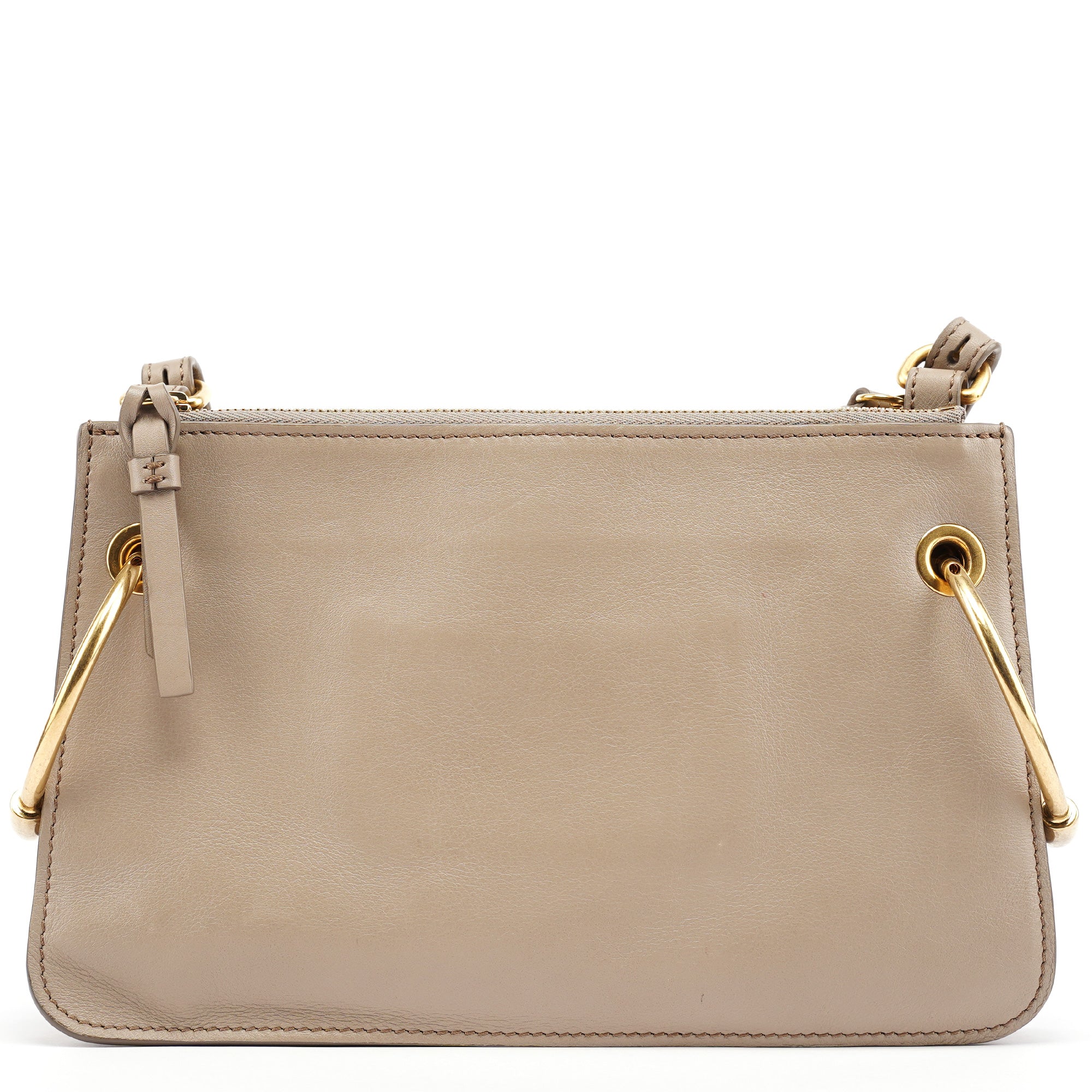 Beige Calfskin Crossbody Bag