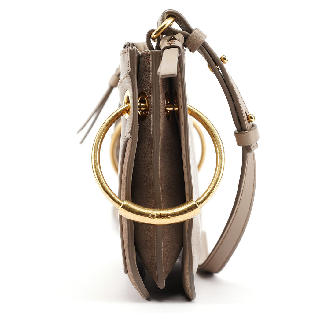 Beige Calfskin Crossbody Bag