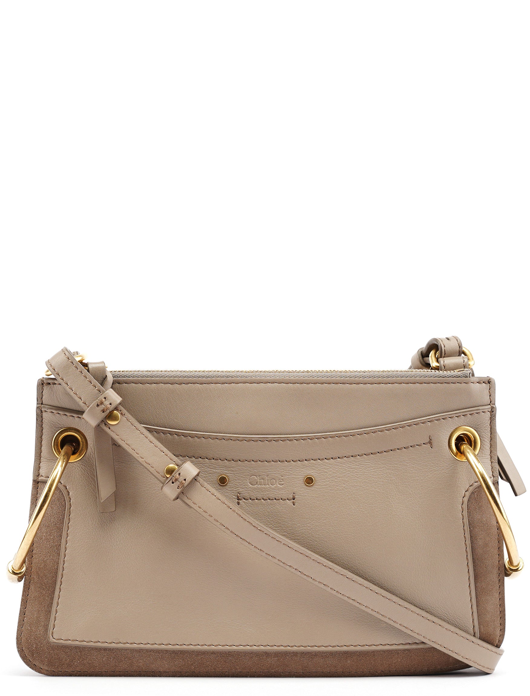 Beige Calfskin Crossbody Bag