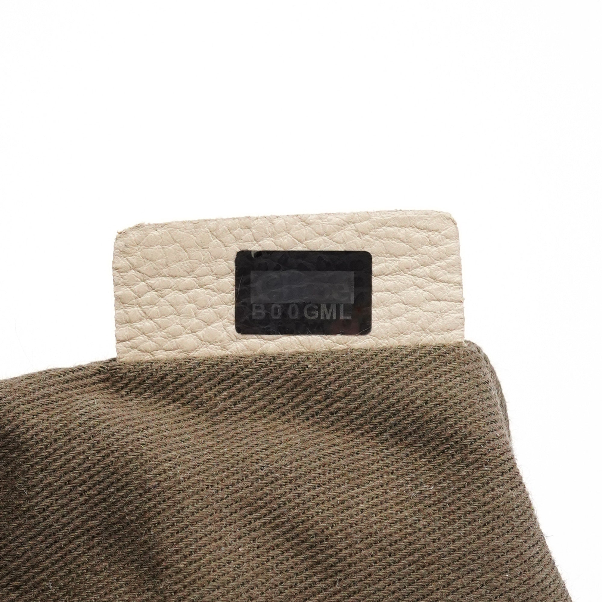 Beige Calfskin Leather Turnlock Bag