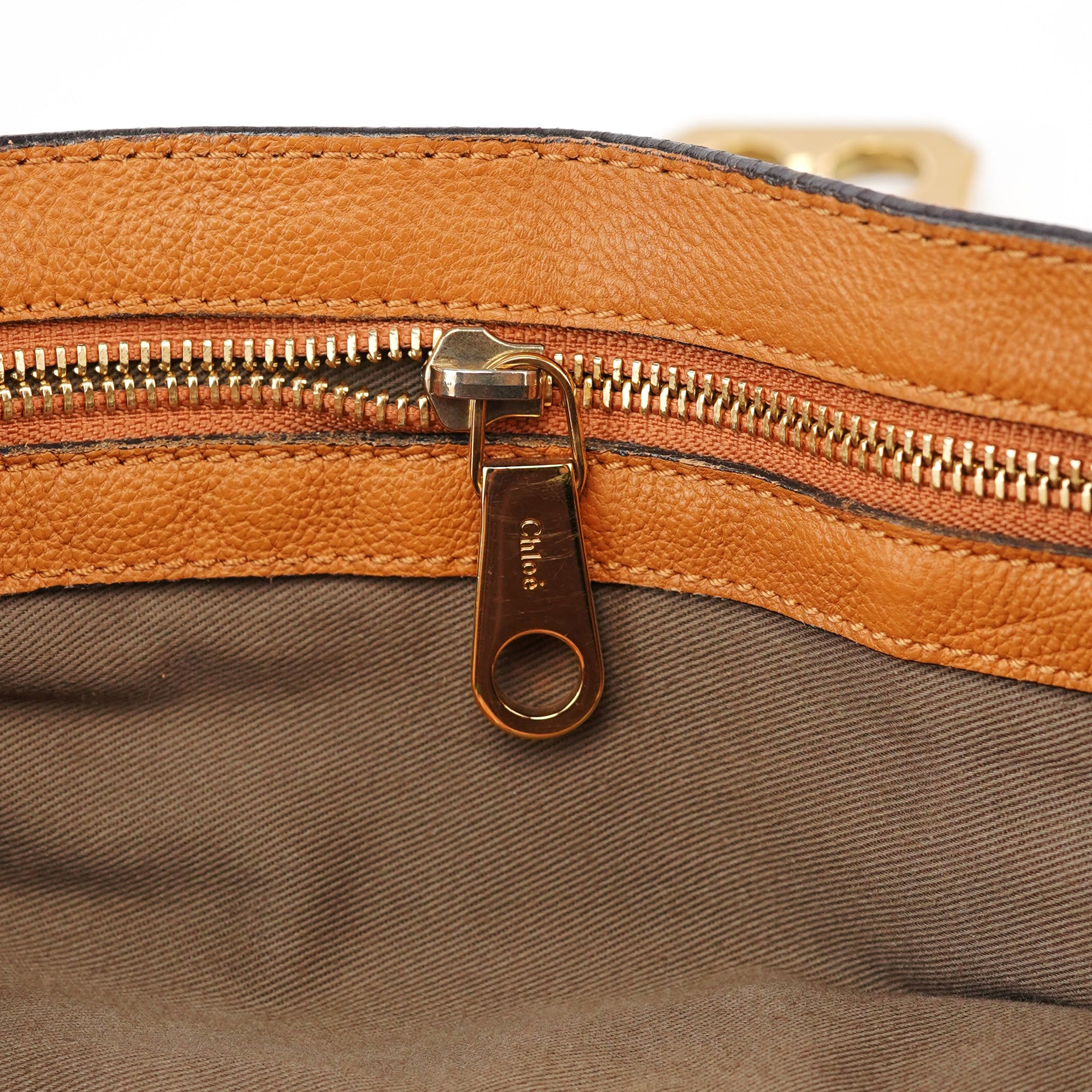Beige Calfskin Turnlock 2-Way Bag