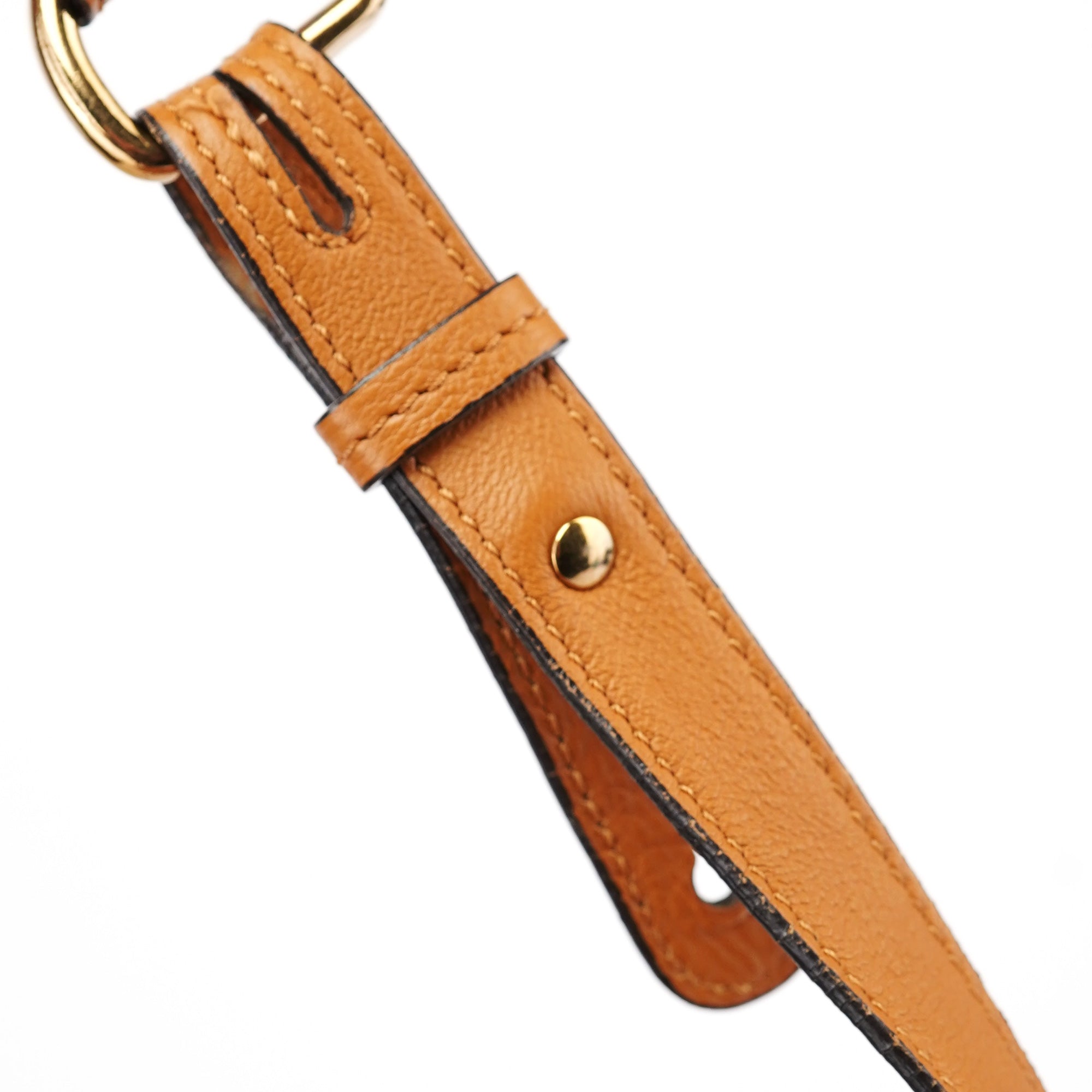Beige Calfskin Turnlock 2-Way Bag