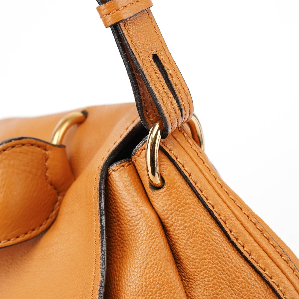 Beige Calfskin Turnlock 2-Way Bag
