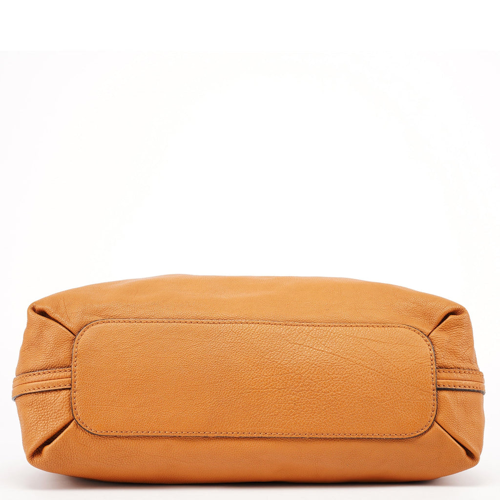 Beige Calfskin Turnlock 2-Way Bag