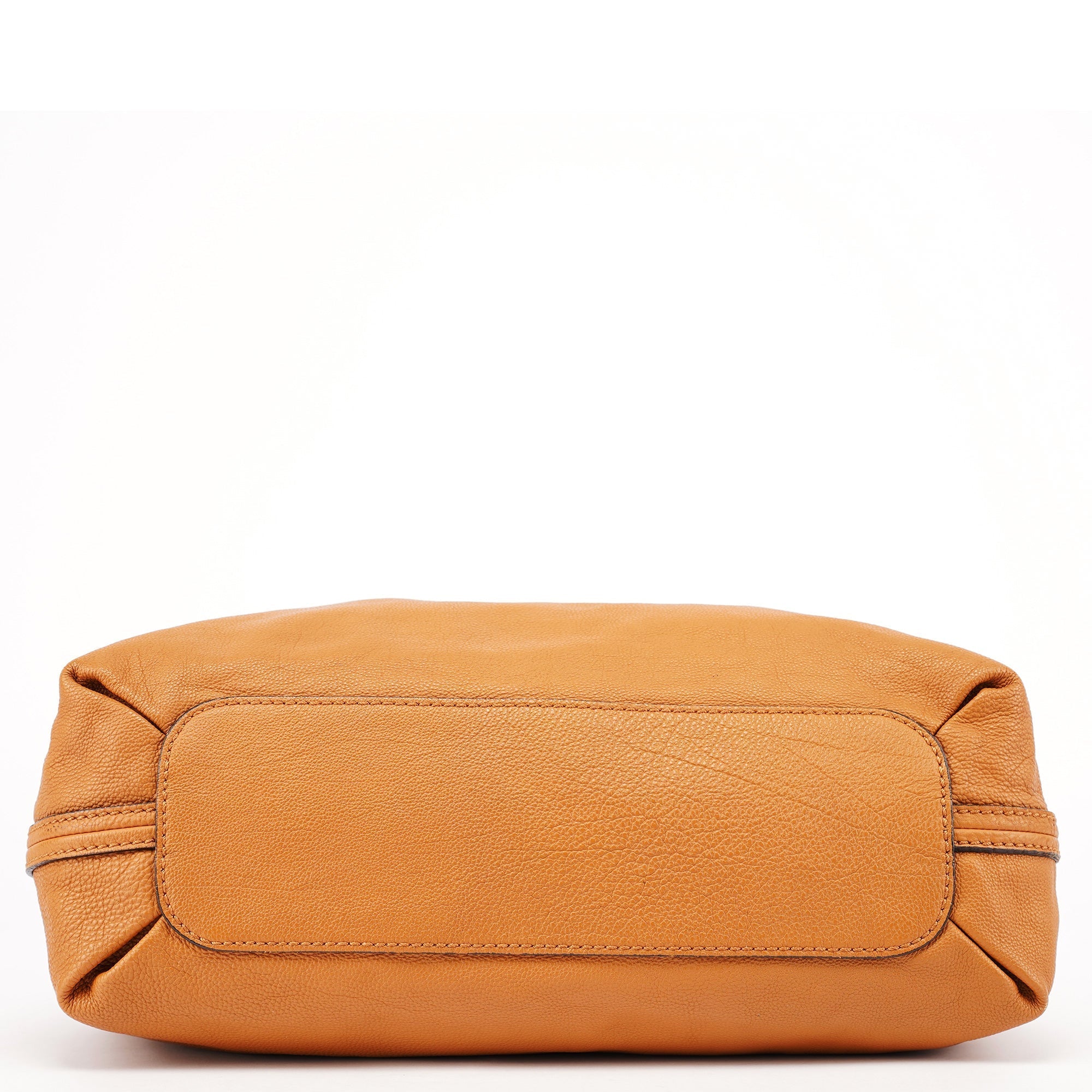Beige Calfskin Turnlock 2-Way Bag
