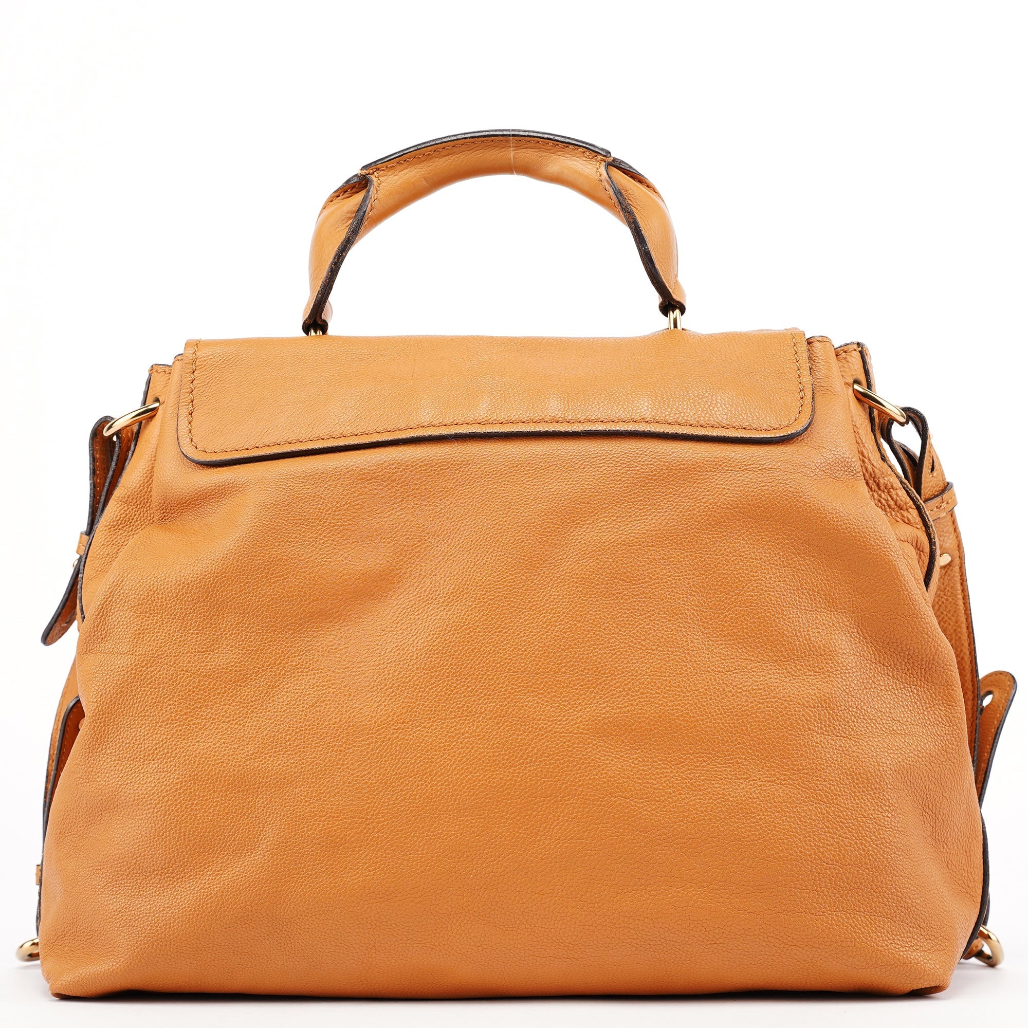 Beige Calfskin Turnlock 2-Way Bag