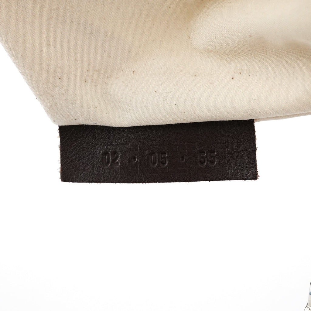 Beige Canvas Logo Flap Shoulder Bag