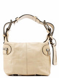 Beige Embossed Leather Camera Bag