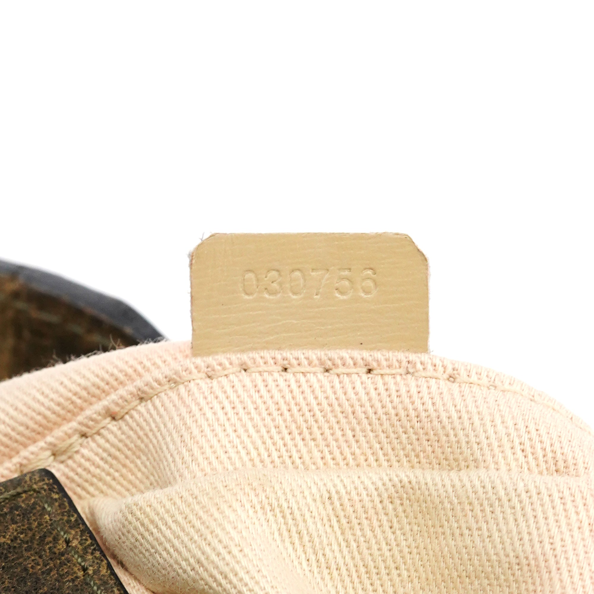 Beige Green Turnlock Top Handle Bag