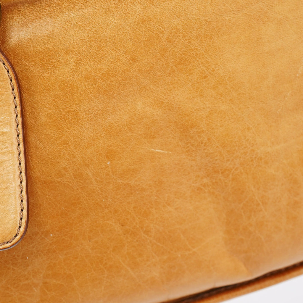 Beige Lambskin Bay Tote Bag