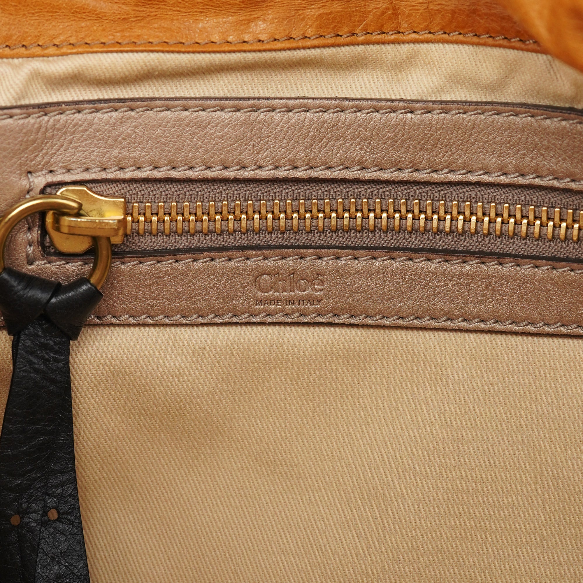 Beige Lambskin Bay Tote Bag