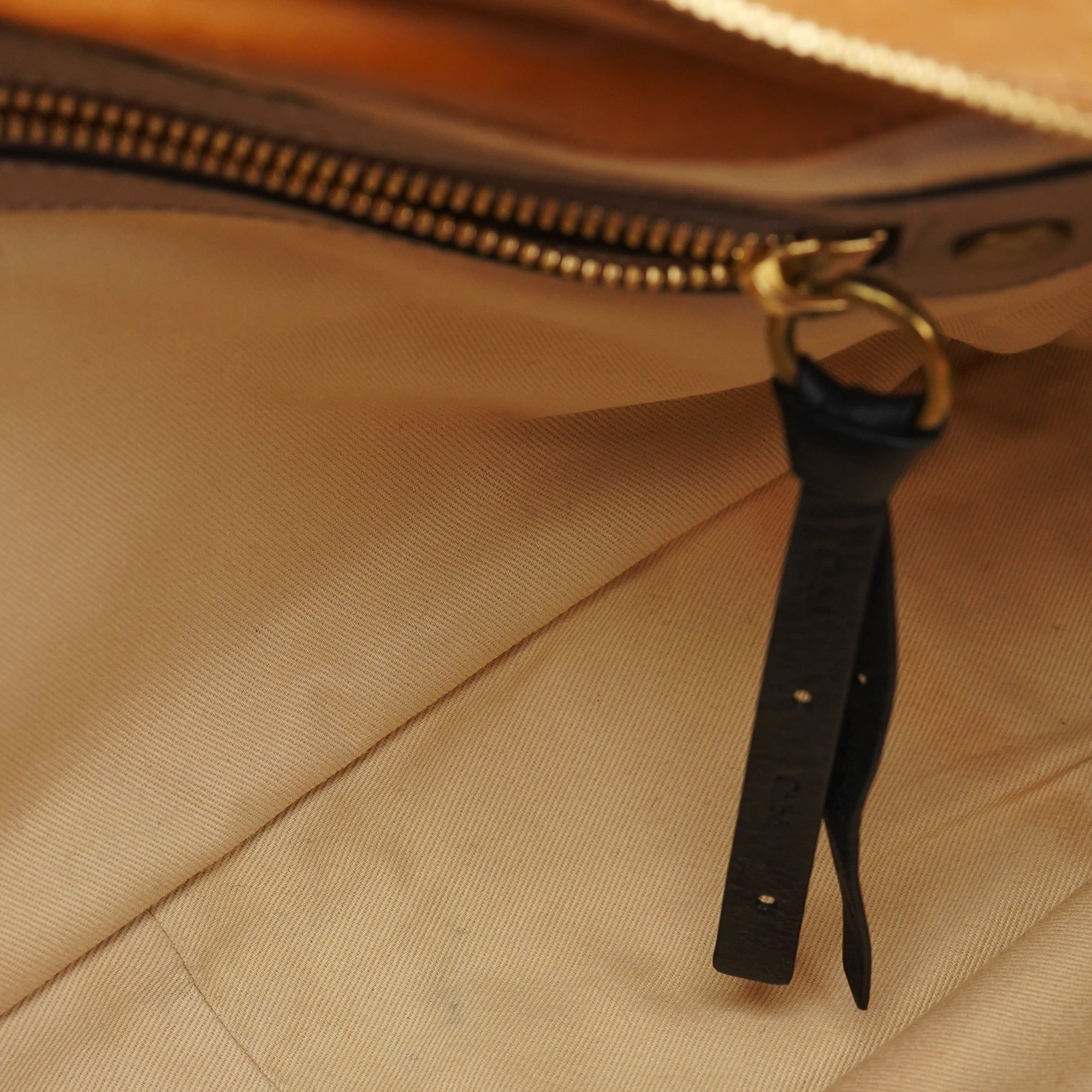 Beige Lambskin Bay Tote Bag