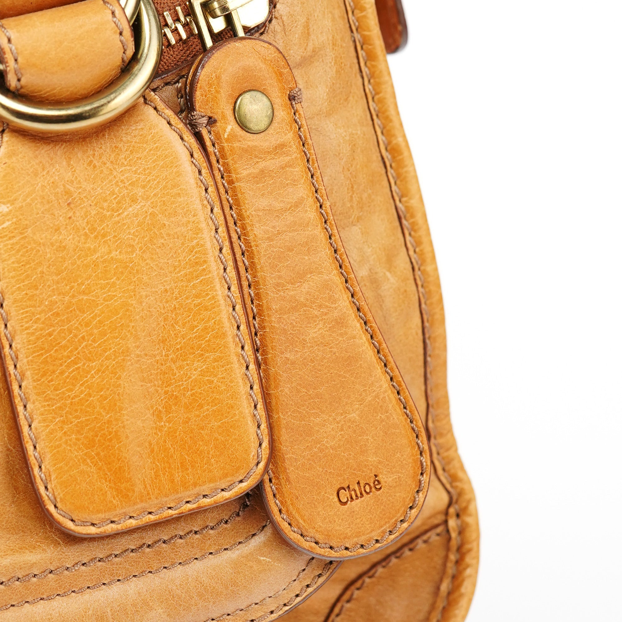 Beige Lambskin Bay Tote Bag