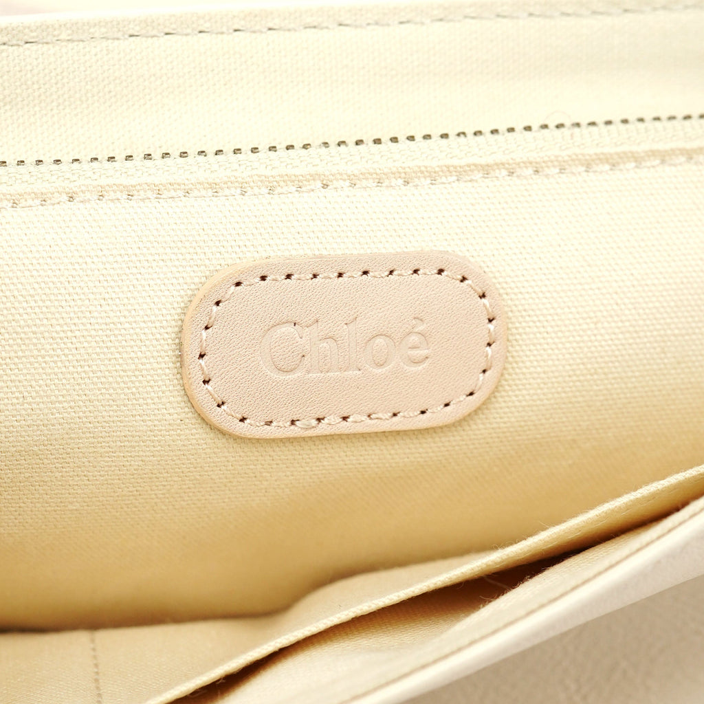 Beige Lambskin Hobo Shoulder Bag