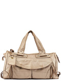 Beige Lambskin Leather Tote Bag