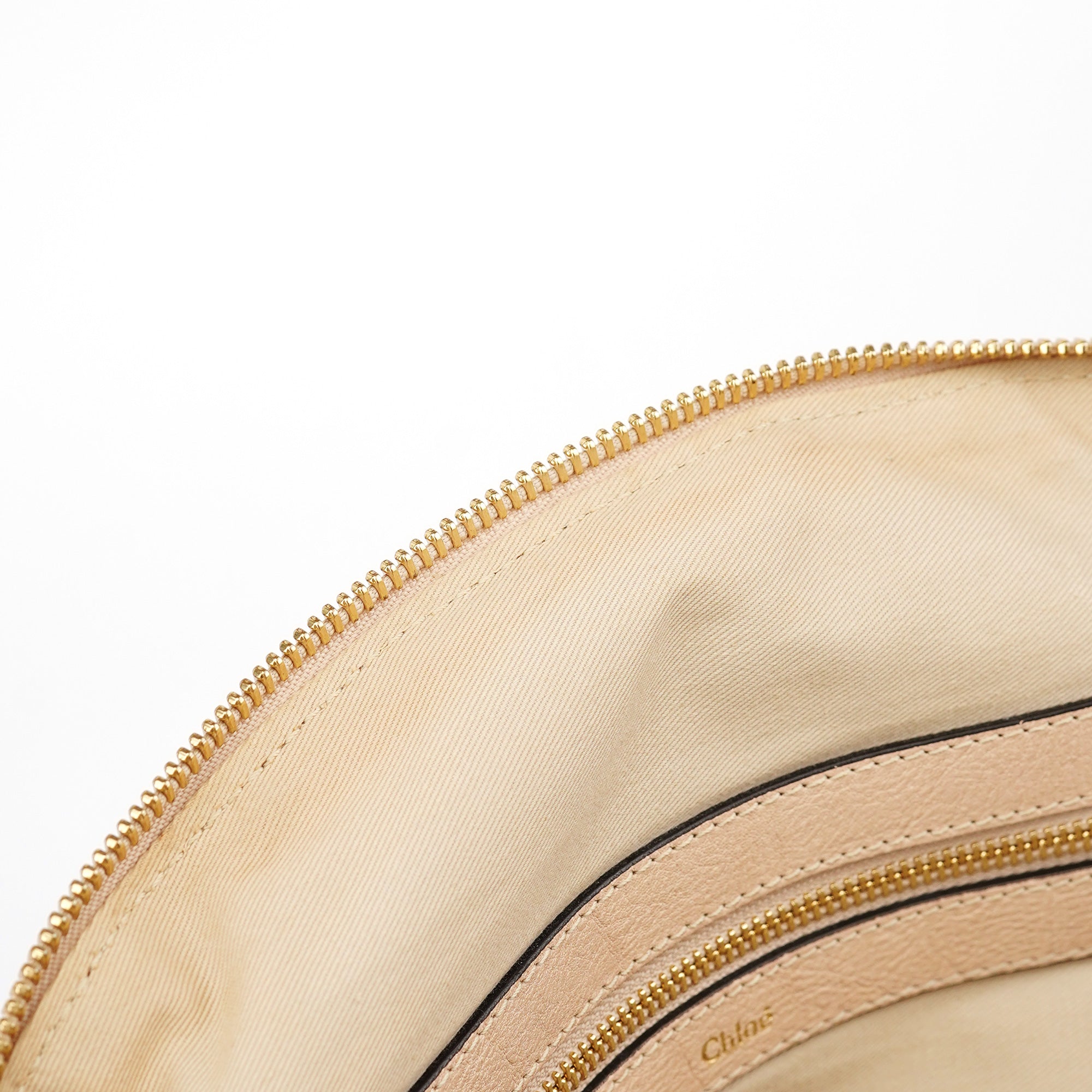Beige Lambskin Leather Tote Bag