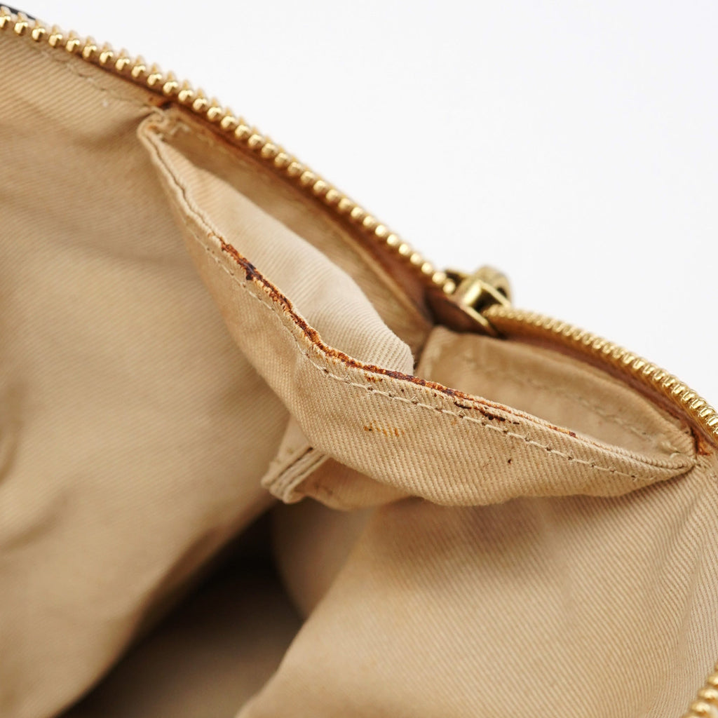 Beige Lambskin Leather Tote Bag