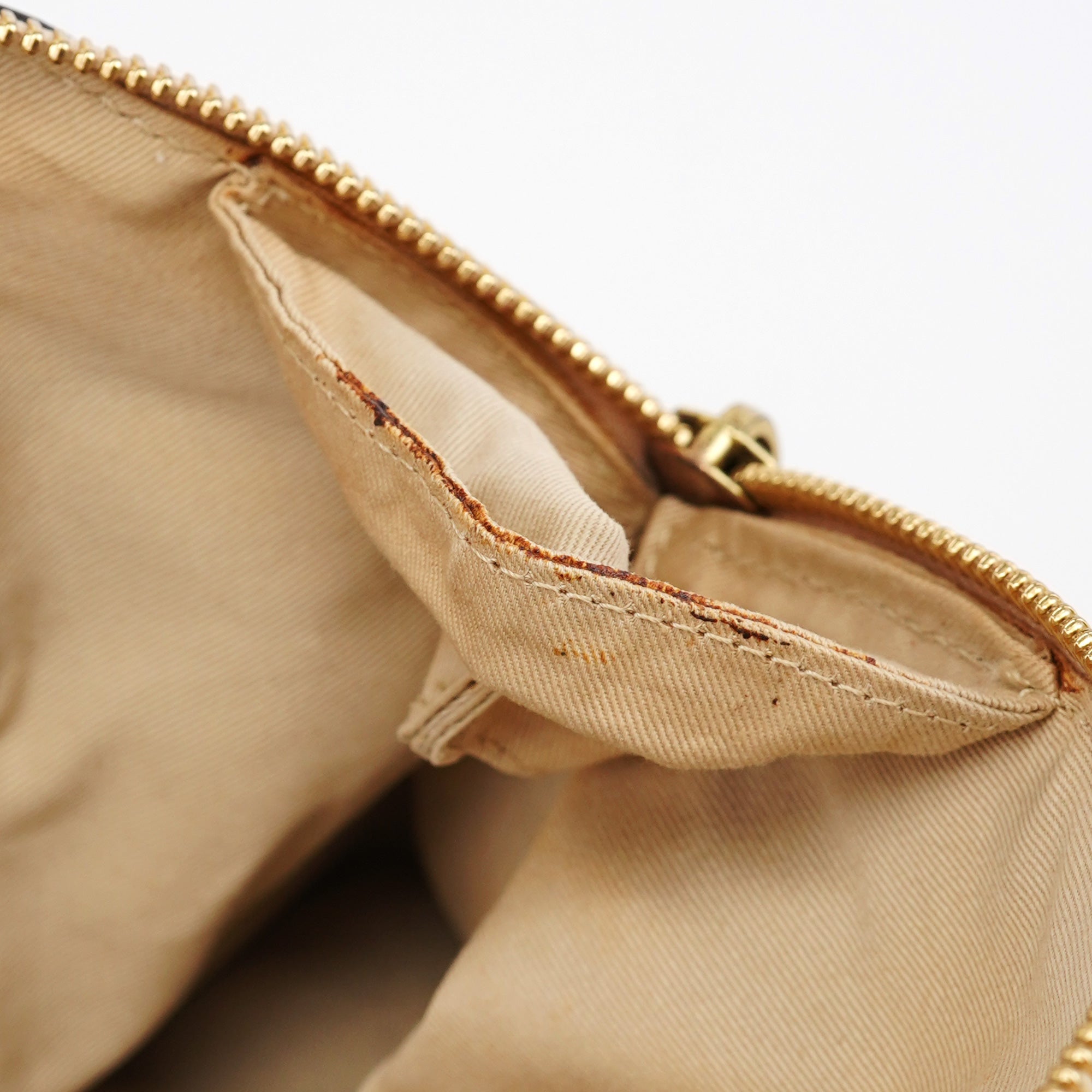 Beige Lambskin Leather Tote Bag