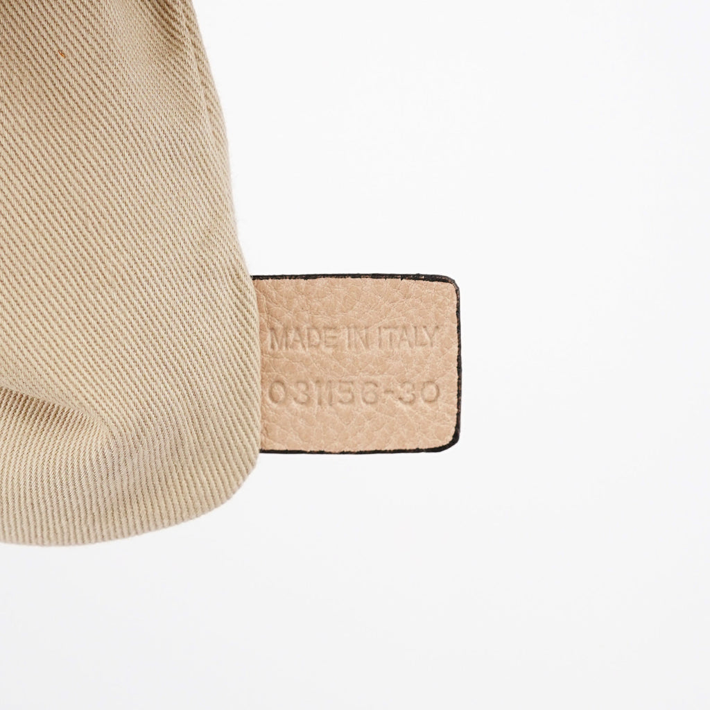 Beige Lambskin Leather Tote Bag