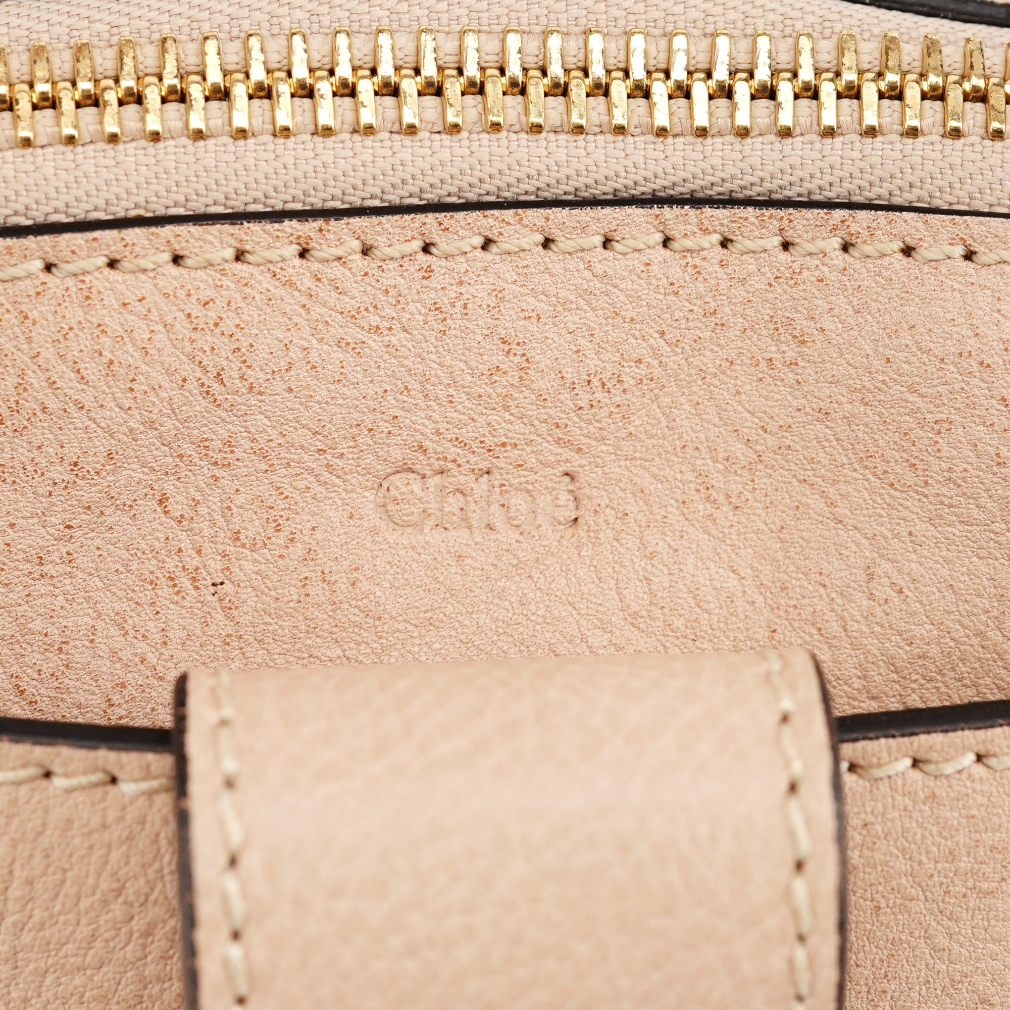 Beige Lambskin Leather Tote Bag