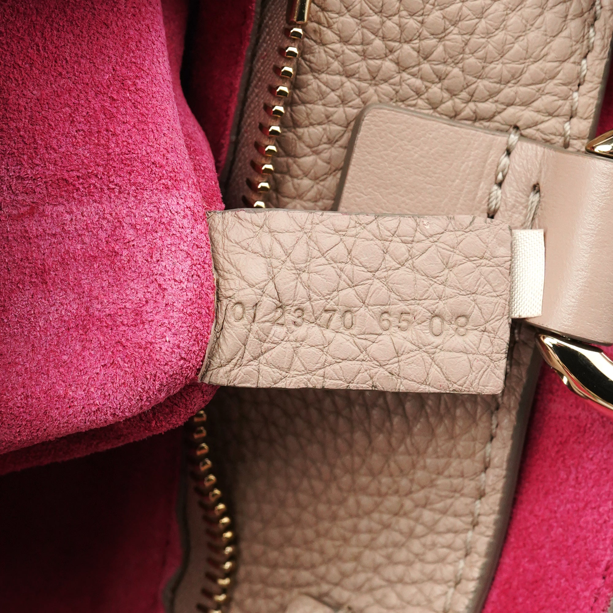 Beige Leather 2-Way Bag