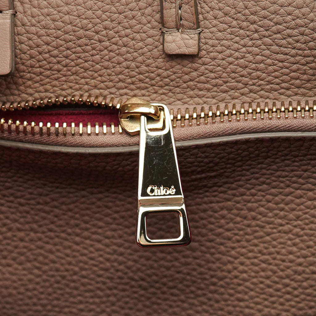 Beige Leather 2-Way Bag