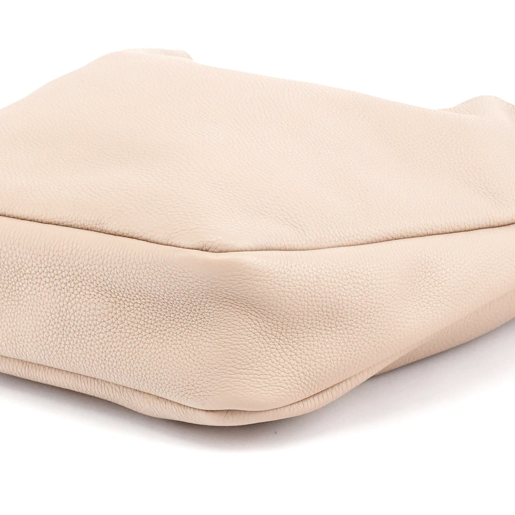 Beige Leather 2-Way Bag