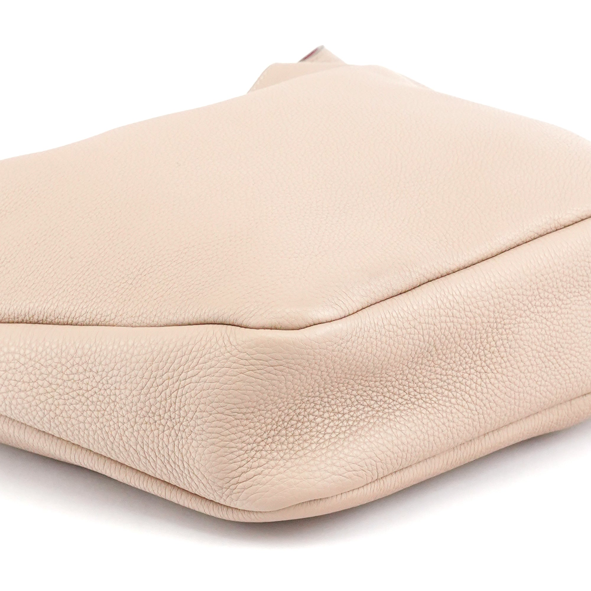 Beige Leather 2-Way Bag