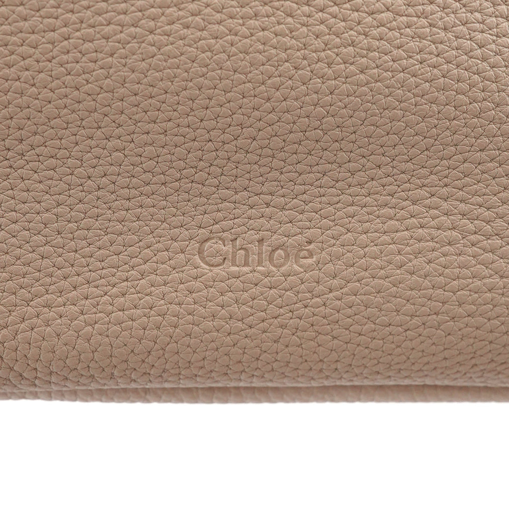 Beige Leather 2-Way Bag