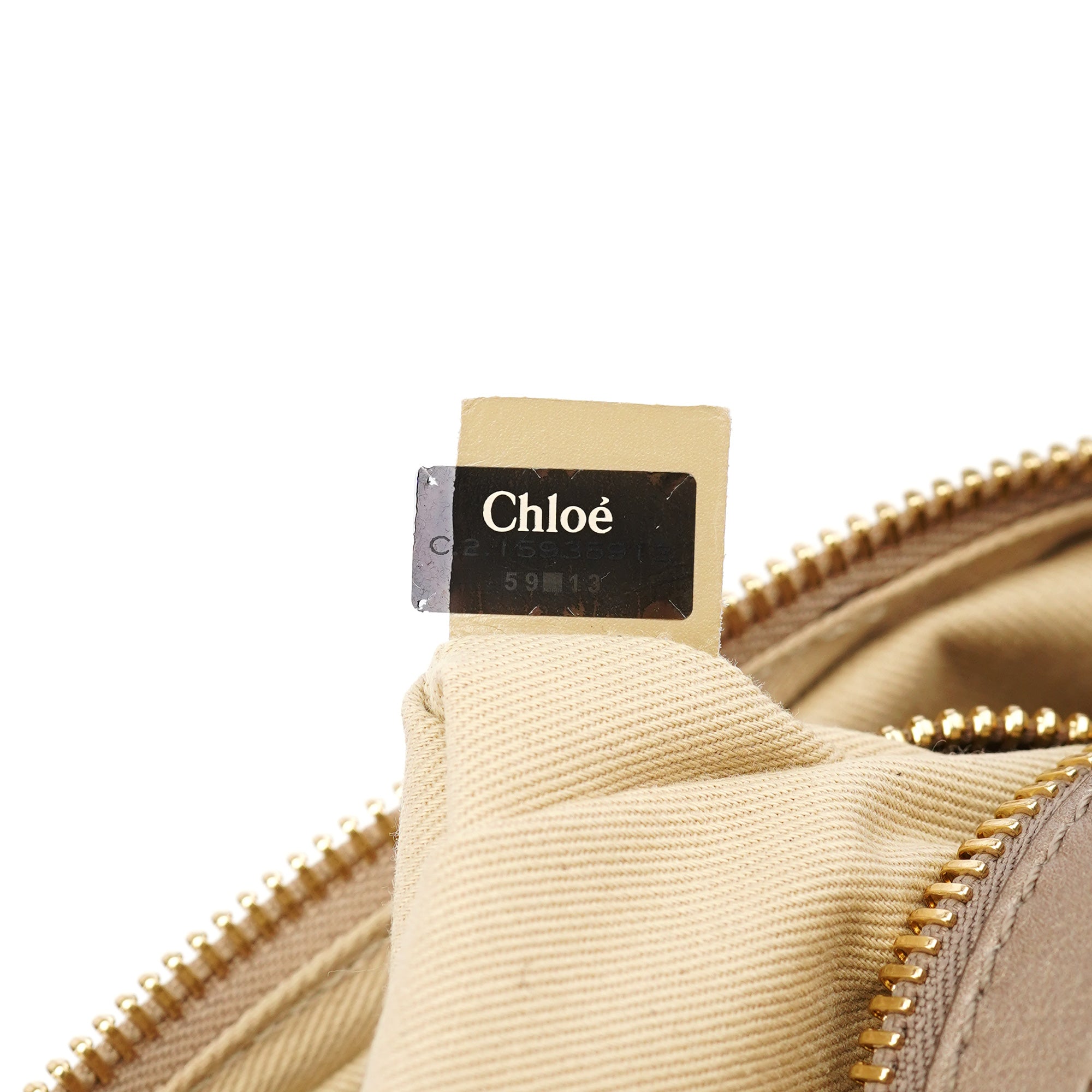Beige Leather Bay Tote Bag