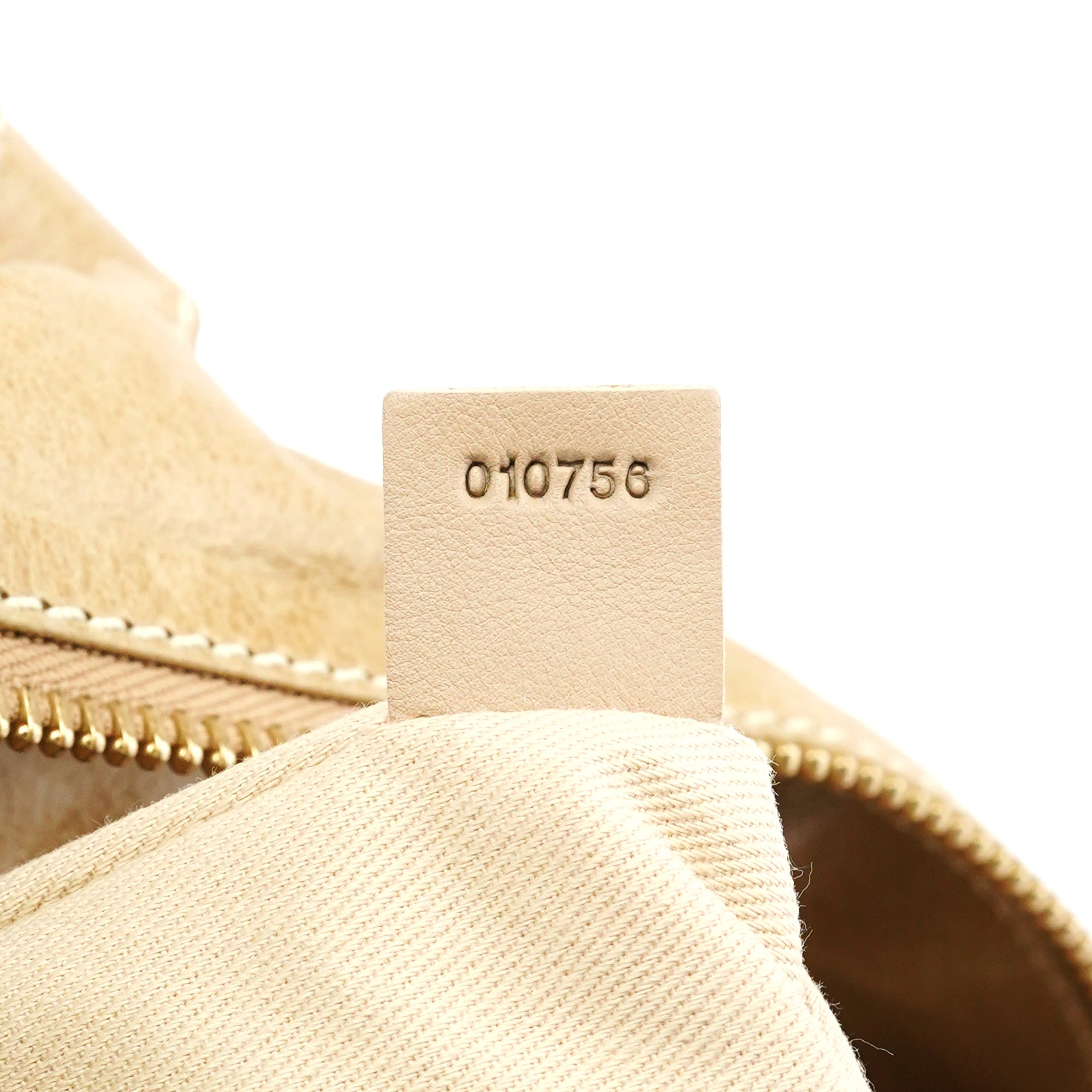 Beige Leather Bay Tote Bag