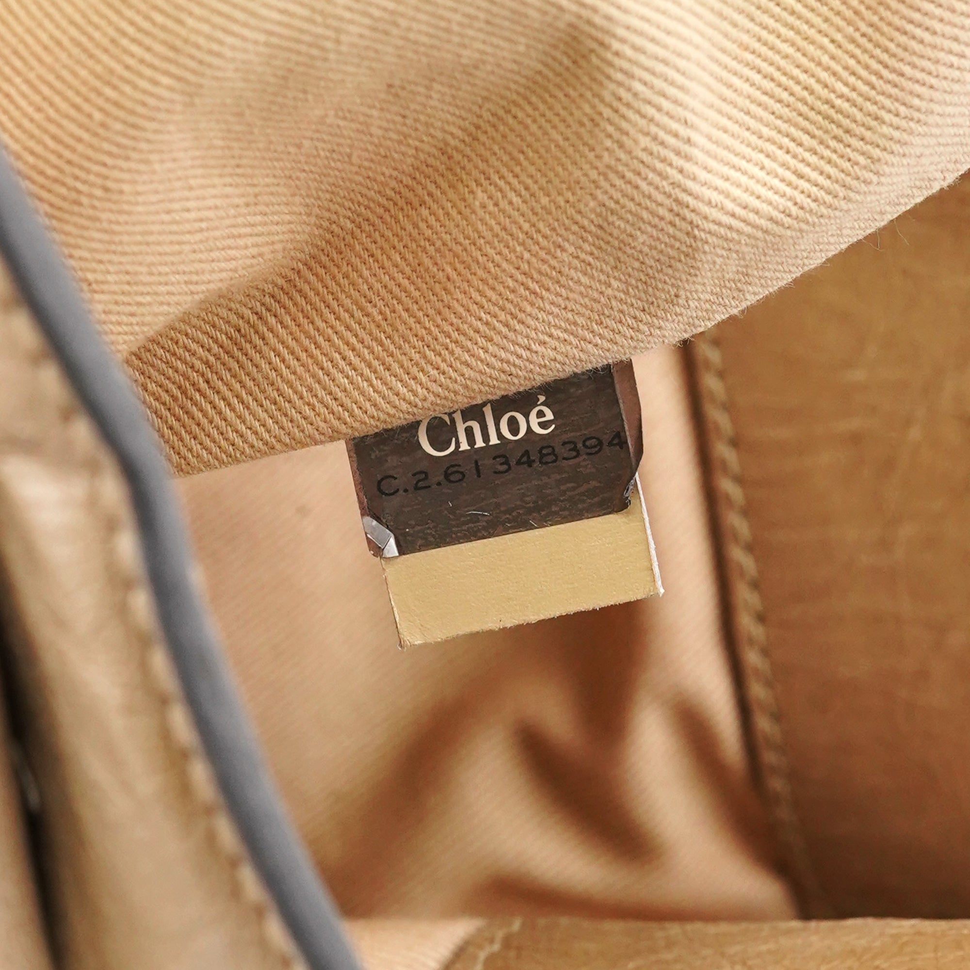 Beige Leather Bay Tote Bag