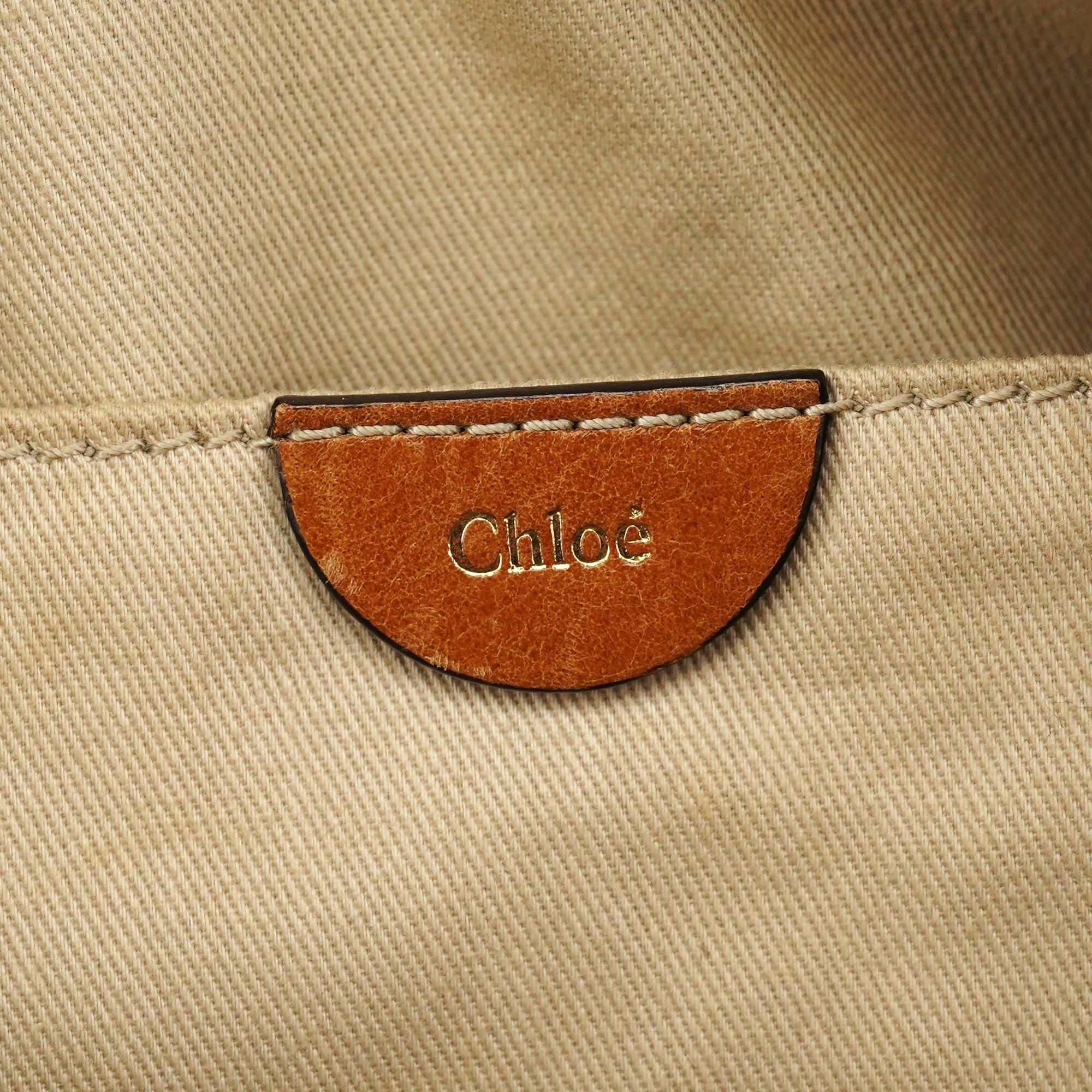Beige Leather Boston 2-Way Bag