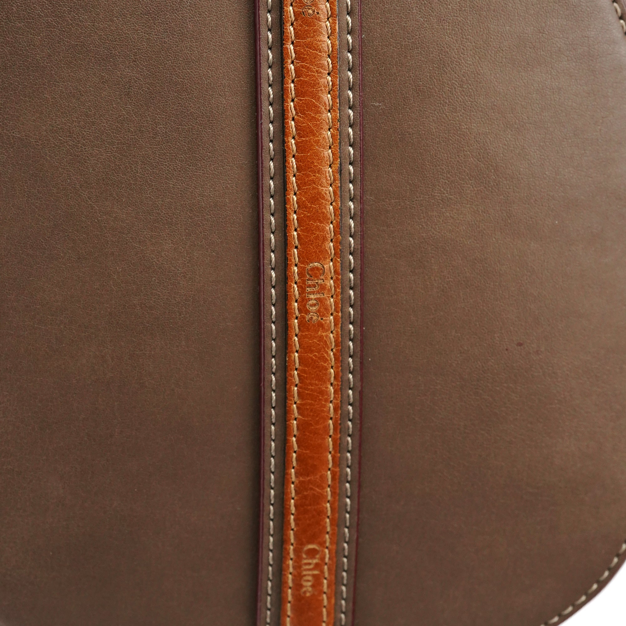 Beige Leather Boston 2-Way Bag