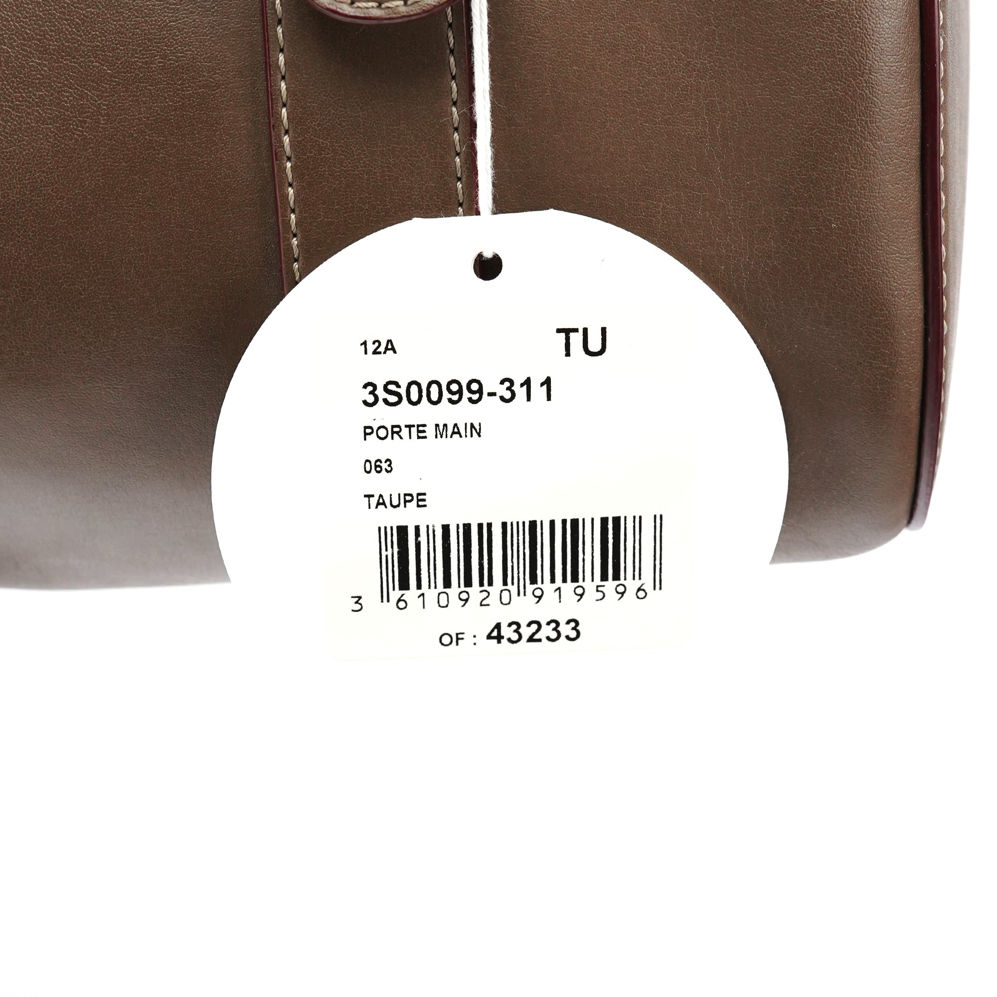 Beige Leather Boston 2-Way Bag