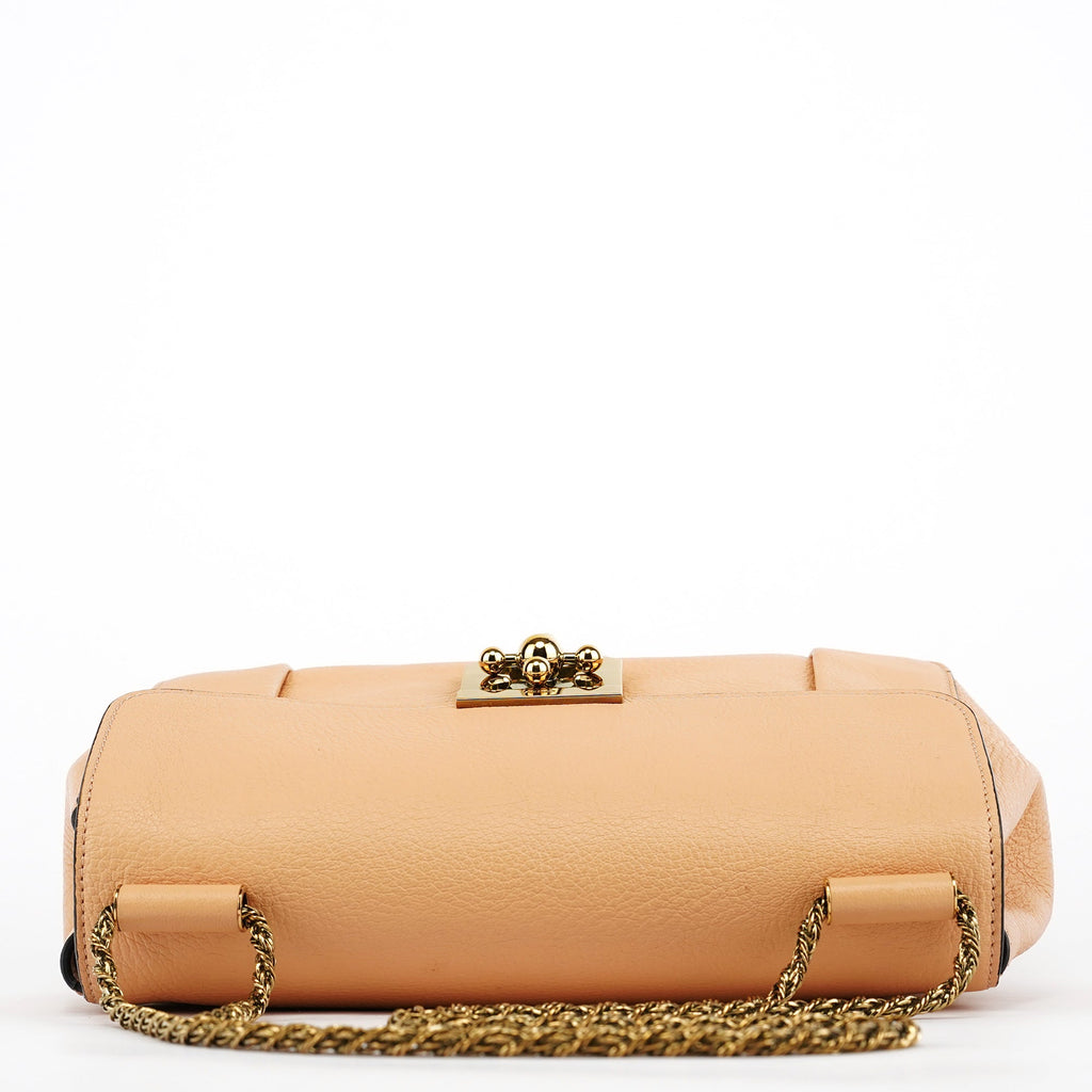 Beige Leather Elsie Chain 2-Way Shoulder Bag